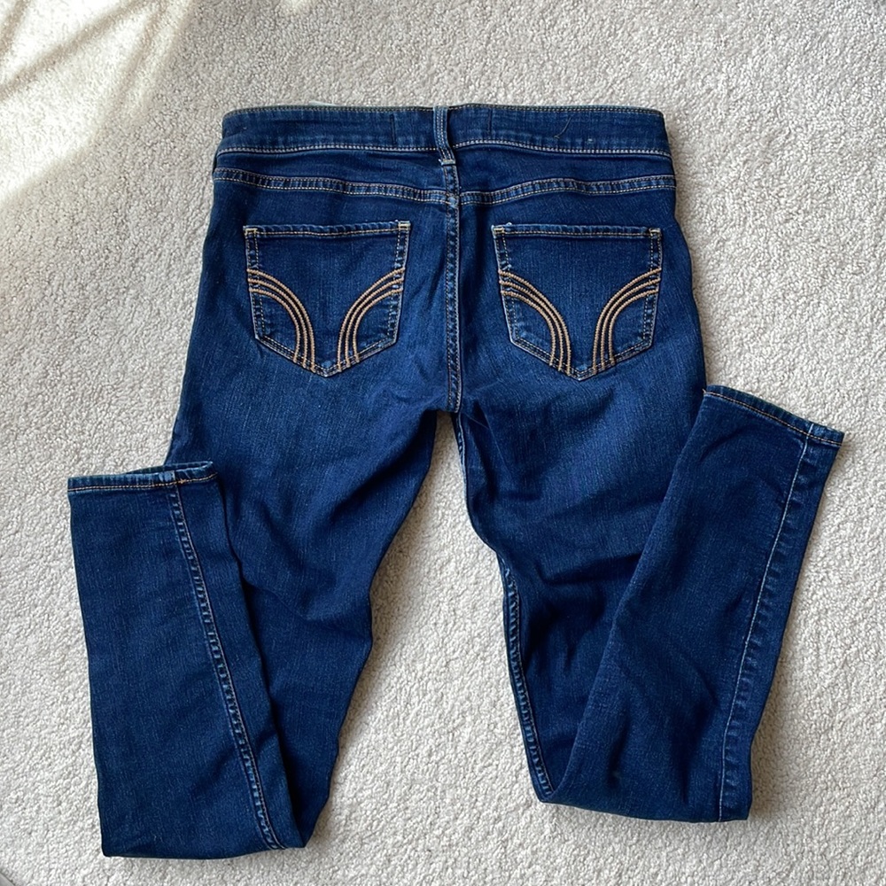 Hollister 5R Skinny mid-rise jeans, dark wash